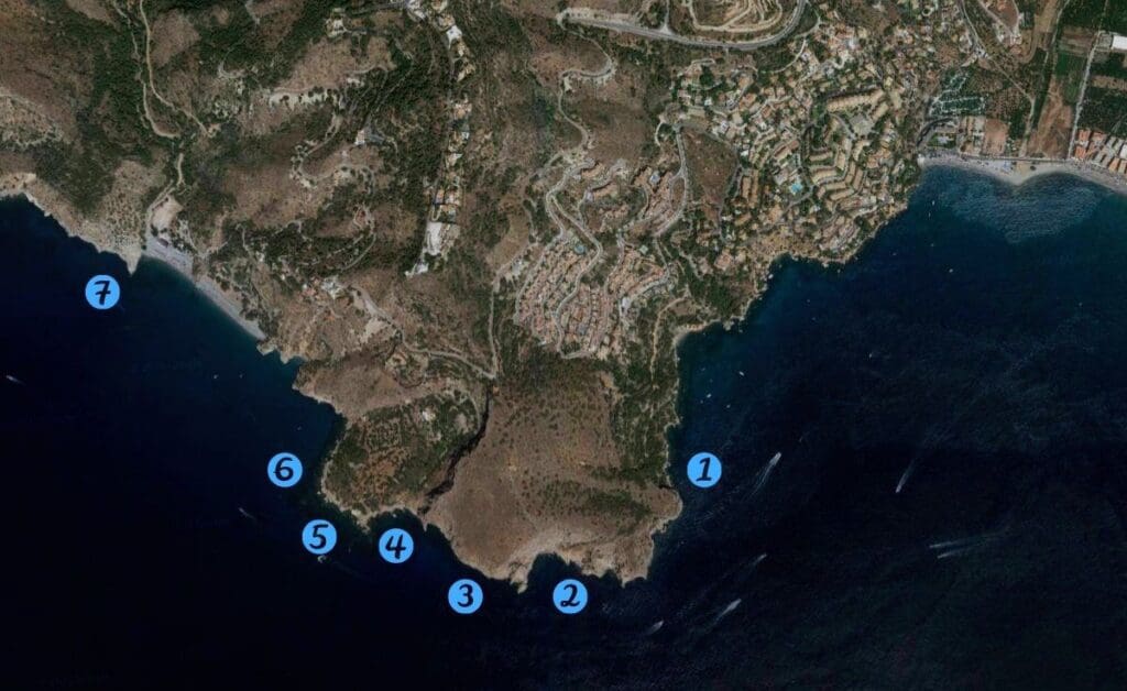 Puntos de inmersión en Cerro gordo